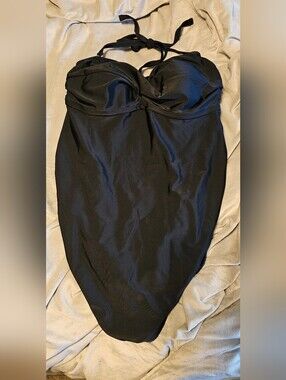 Liz Lange Maternity Black One-Piece Halter Swimsuit